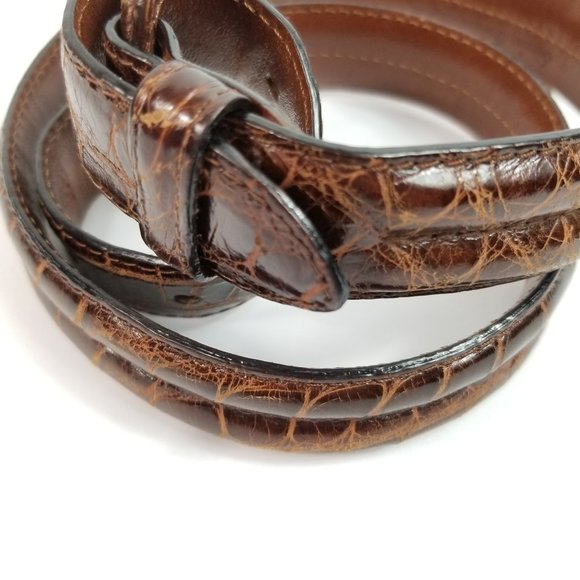 Polo Ralph Lauren cognac alligator belt - Picture 3 of 8